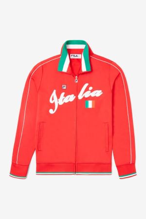 FILA Italia Track Jackets Red / White,Womens Clothing | CA.XVCUKE168